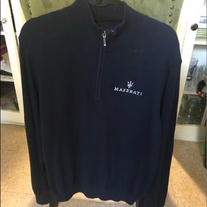 Navy colored Maserati 1/4 zip pullover / sweater